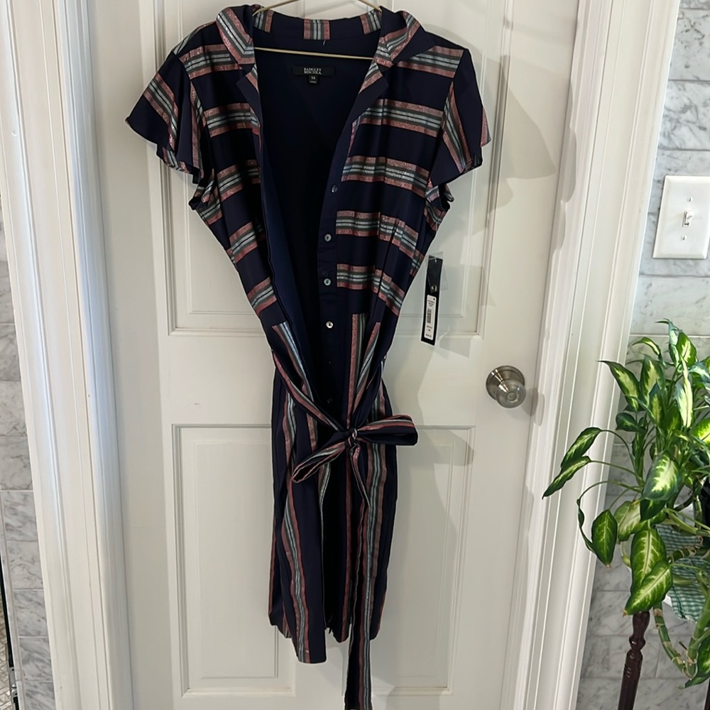 NWT Badgley Mischka Button Up Dress size 14